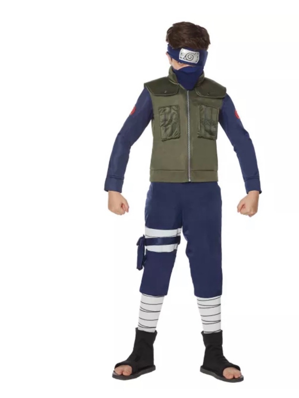 Kids Naruto Shippuden Kakashi Hatake Costume Complete Set Size Small